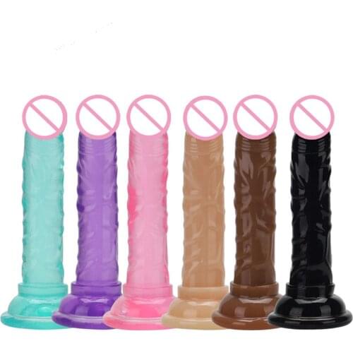 Realistic Dildo Anal Masturbator Sex Toys for Couples Crystal Jelly Dildo Suction Cup Penis Thrusting Dildo Phalos for Women Gay