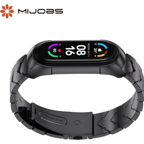 Mi Band 3 4 5 6 Strap For Xiaomi Mi Band 6 Bracelet Mi Band 5 Strap Metal Screwless Steel Wristband Pulseira Miband 4 Correa