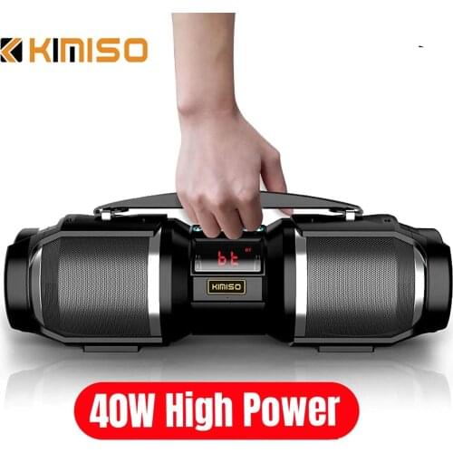 40W high power subwoofer bluetooth speaker outdoor portable bluetooth column radio with wireless microphone waterproof speaker