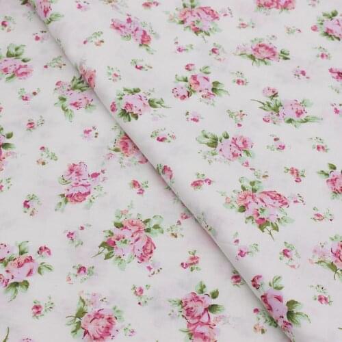 CMCYILING Printed Cotton Fabric Floral Cloth For Sewing Handmade DIY Quilting Textile Doll Material Half Meter