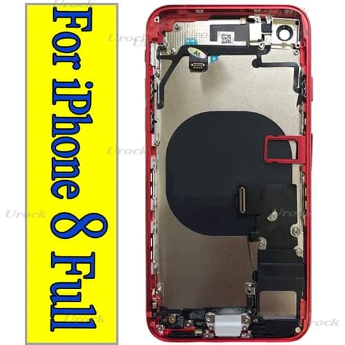 Top Quality for iPhone 8 Housing with Parts Full Assembly Back Midframe Chassis Battery Door Rear Cover Body Replacement