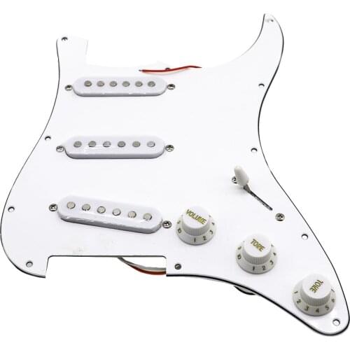 Loaded Strat Electric Guitar Pickguard Prewired ST Pickguard White For Fender Guitar