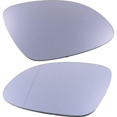 1 Pair Left & Right Side Exterior Wing Door Mirror Glass Plate Heated 5N0857521 Fit For Volkswagen Tiguan 2007-2016 5N0857522