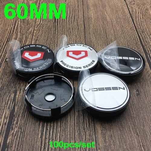 100PCS/SET Car Logo 60MM Abs Wheel Center Caps For Vossen Auto Accessory Emblem Wheel Rim Badge Covers 6CM 56mm Sticker