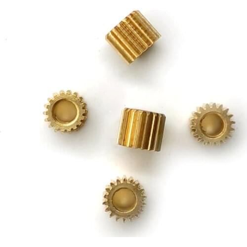 183A 0.3M Brass Gears 18T OD=6mm Hole 3mm Tight Fitting Height 5mm Metal Motor Reduction Gear Box Pinion 5pcs/lot