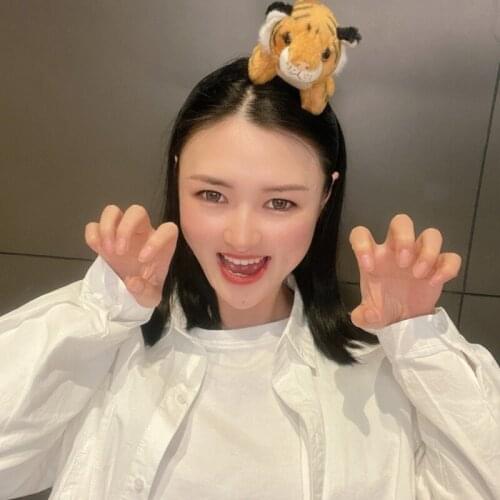3D Stuffed Cartoon Animal Headbands Soft Faux Plush Animal Pattern Hairband Cute Hair Accessories Cosplay Party Costume