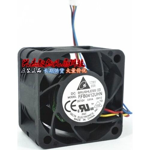Delta Electronics FFB0412UHN-C -SM12 Server Cooling Fan DC 12V 0.81A 40x40x28mm 4-wire