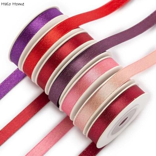 5Yards/Roll Red Series Gold Wire Ribbon Festival Party Gift Package Craft Wedding Hair Bow-Knot Clip Accessory Cloth Home Decor