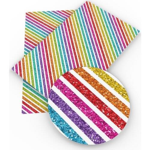 David accessories 20*33CM (No Glitter)Rainbow Faux Artificial Synthetic Leather Fabric Hair Bow DIY Decoration Crafts,1Yc3627