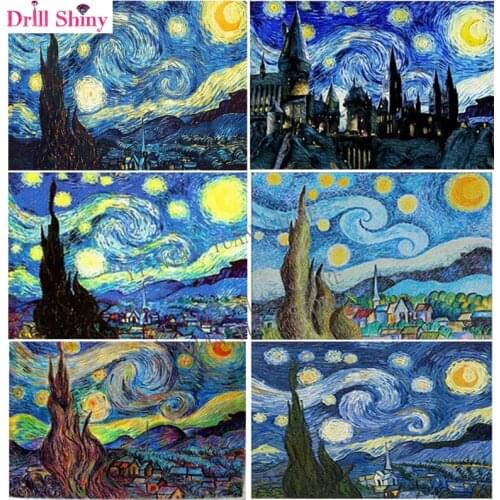 DIY 5D Diamond Embroidery full square Van Gogh diamond painting starry night Cross Stitch kits Abstract Oil Painting Hobby Craft