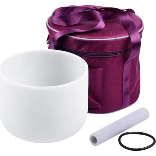 Ammoon 10 Inches G Note Crystal Singing Sound Bowl Set for Meditation Relaxation Yoga with Hollow Mallet Rubber Ring Storage Bag