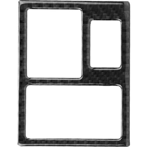 Car Carbon Fiber Sticker Rearview Mirror Adjustment Switch Frame Cover Trim Fit for Toyota RAV4 2006-2012