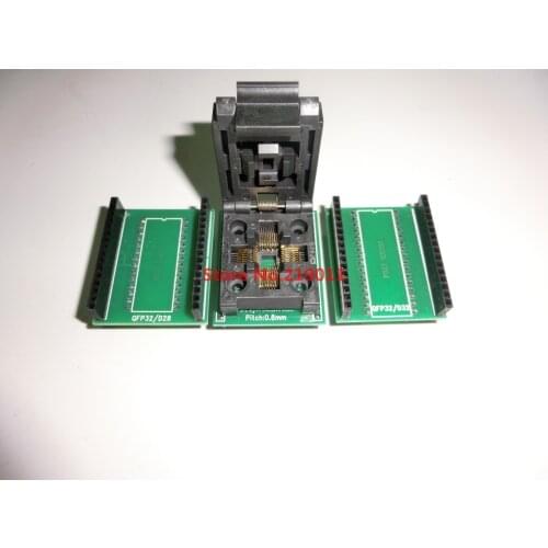 Free shipping CHIP PROGRAMMER SOCKET TQFP32 QFP32/ LQFP32 TO DIP28 TQFP32 to dip32 adapter socket support ATMEGA8 series