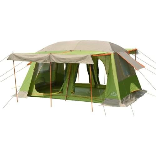 Large military tents8-10 people outdoor camping tent 2 rooms outdoor military camping tent for Family travel