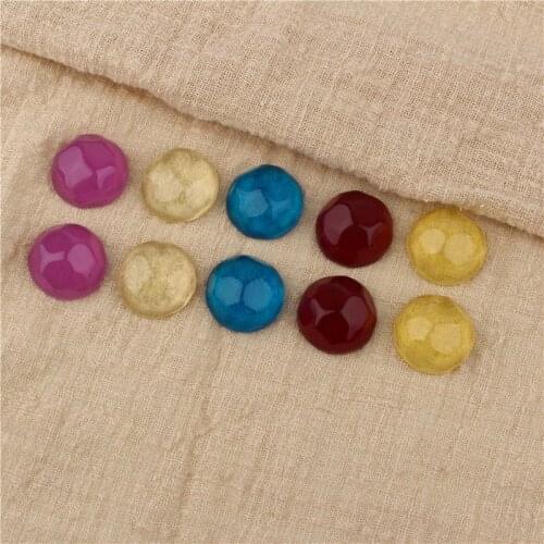 10pcs New Transparent Irregular Water Ripple Half-round Resin Flatback Cabochon Beads Diy Crafts Earring Findings Jewelry Make