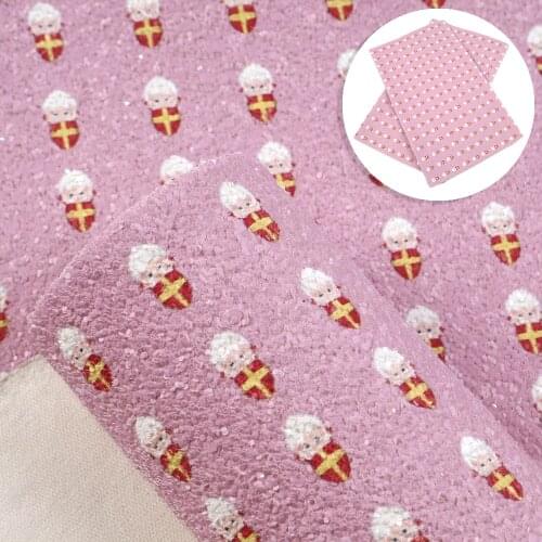 David accessories 20*33cm Cartoon Printed Glitter Faux Leather Sheets Fabrics for Patchwork for Bow Sheets,DIY Handmade,1Yc8717