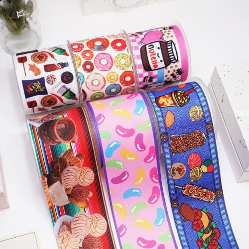 DIY Cartoon Printed Grosgrain Ribbon For Craft Supplies Sewing Accessories 5 Yards, Planar Resins Mold 10 Pieces. 49288