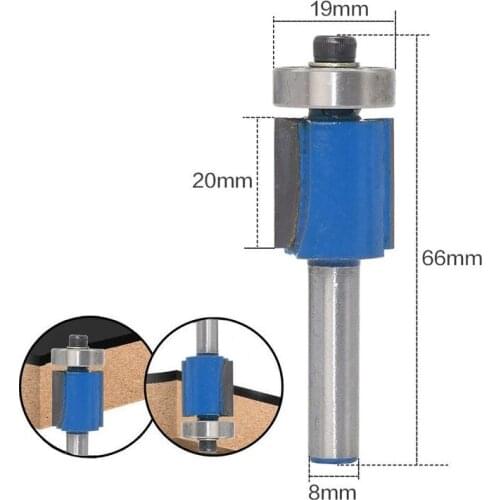1PCS 8mm Shank wood router bit Straight end mill trimmer cleaning flush trim corner round cove box bits tools Milling Cutter