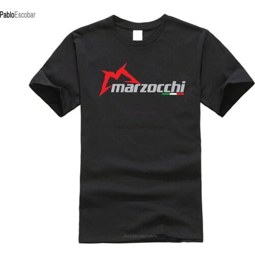 Men T shirt Marzocchi Logo Suspension Fork Motor Bike s Black T Shirt Cotton Short Sleeves Funny Graphic Tee Shirt women