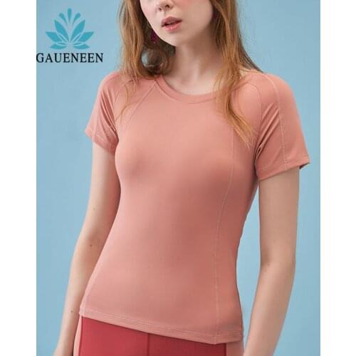 GAUENEEN Women Profession Yoga Top High Elastic Sports Top Sportswear Short Sleeve T-shirts Female Running Workout Fitness Shirt