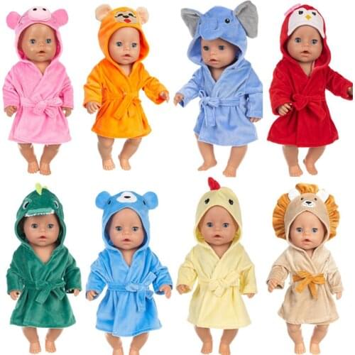 Toys Doll clothes for 43cm NEW Born doll accessories and American doll cartoon Plush pajamas sleeping bag