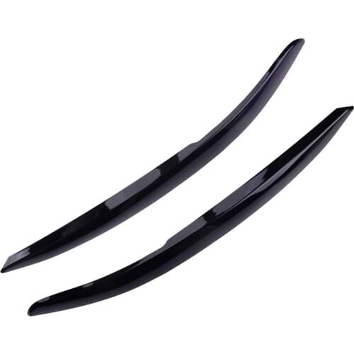 Car Black Headlight Eyebrow Eyelid Trim Cover Fit For VW Polo MK5 2011 2012 2013 2014 2015 2016 2017