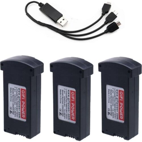 7.4V 1200mAh 25C Lipo Battery + Charger Set For E520 E520S RC Drone Spare Parts Accessories 7.4v Replace Rechargeable Batteries