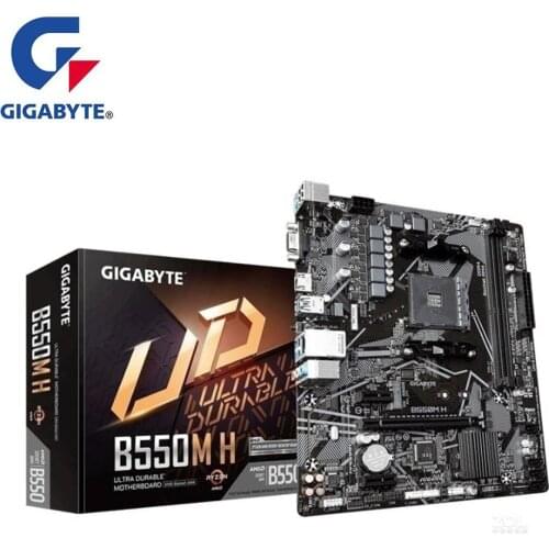 NEW For Gigabyte GA B550M H Motherboard AM4 DDR4 B550 Desktop Mainboard Support R5 R7 5800X 5600X 5300X