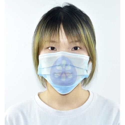 Reusable 3D Silicone Mask Holder Breathable Valve Aid Mask Inner Cushion Support Health Care Mouth Face Mask Filter Pad