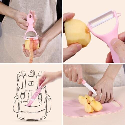 Set of Three-piece Knife Set Fruit Melon Planing Board Kitchen Gift Stainless Steel Peeling 3 Pieces of Knives Home Gadgets