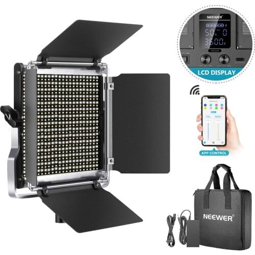 Neewer 660 LED Video Light, Dimmable Bi-Color Photography Lighting Kit with APP Control System, Professional for YouTube Studio
