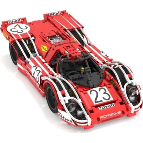 Small particle technology gear machinery MOC-3600 917K 23 sports car engine formula racing brick parts package