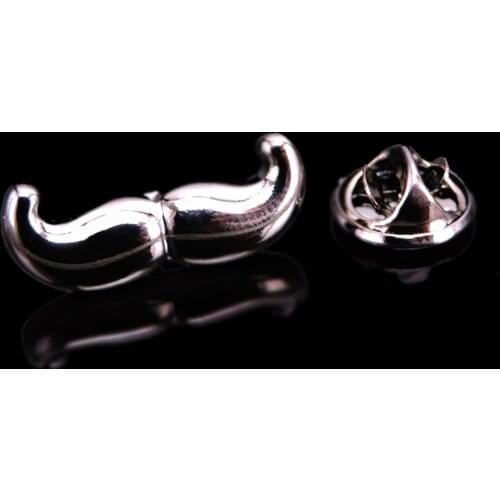 Personalized Silver beard modeling Brooch New Fashion Jewelry Pin mens and womens shirt hat scarf suit LAPEL BADGE PIN gift