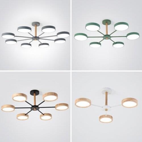 Ceiling light dining room bedroom overhead lights for home living wood design simple decorative fixtures Modern led ceiling lamp