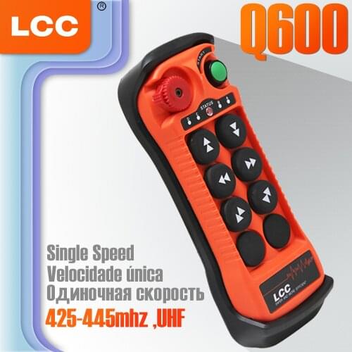 Q600 LCC Industrial Universal Remote control 6 buttons Single Speed DC 12V FOR Radio Hoist Crane Telecontrol