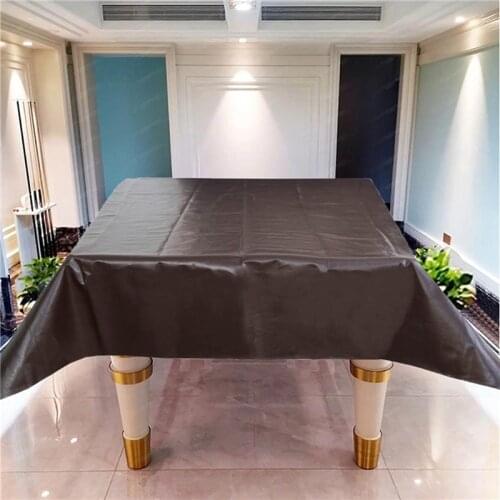 Billiard Table Cloth 120*72inch Thicken Leather Pool Table Cover Indoor Outdoor Furniture Waterproof Dustproof Cover Brown