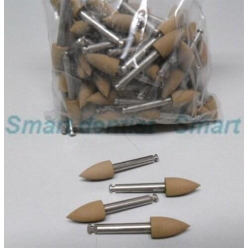 DENTAL LAB MOUNTED SILICONE POLISHING POINT MIDGETS REDUCTION 50 pcs /Bag BEIGE RA