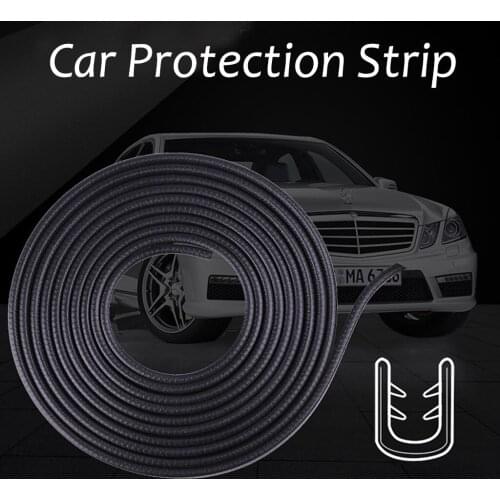 Universal Car Door Rubber Edge Protection Strip Bumper Metal Strip Protection Strip Anti Collision Bumper Protection Strip 5M