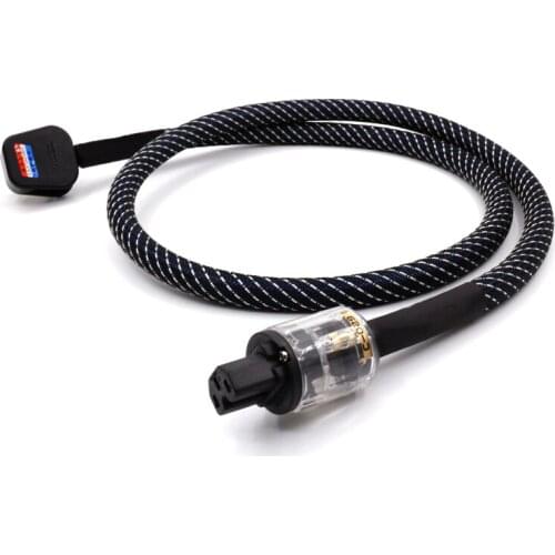 Yter SPX-28 OCC silve plated UK audio power cable Mains Power Cord Cable with UK connector plug