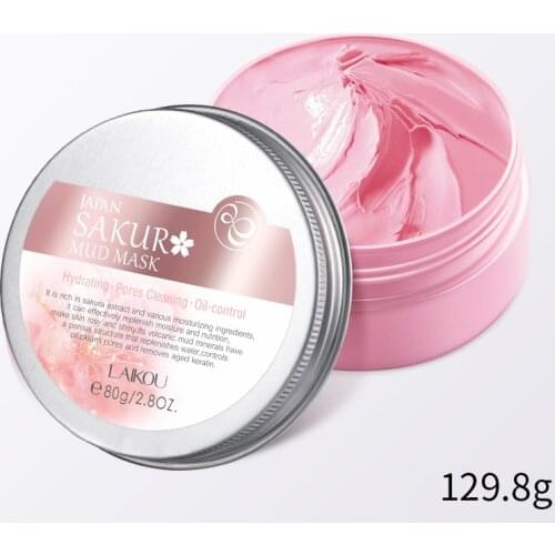 1 Pcs Face Care Sakura Mud Mask Moisturizing Collagen For Face And Body Purifying Face Mask For Acne Blackheads And Oily Skin