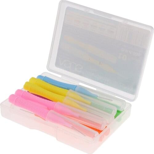 10 x Interdental Brush Floss Toothpick Tooth Cleaning Flossing Oral Cleaner for Clean Between Teeth and Braces