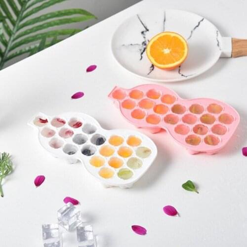 10 Grid Silicone Ice Tray Removable Creative Gourd Type Chocolate Mold Tray With Cover DIY Ice Cream Cake Decoration Mold