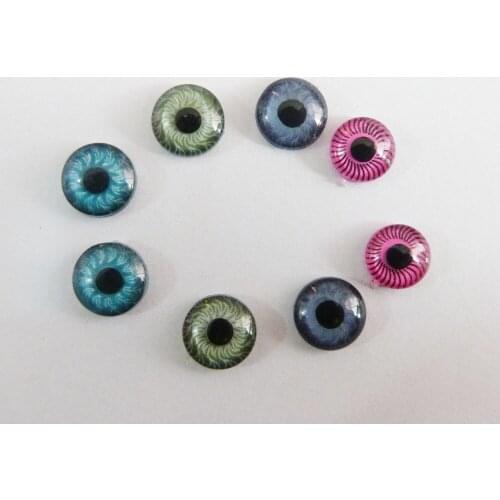 1000pcs 8mm/9mm cute flat round plastic toy animal eyes for diy doll materials--color option