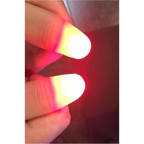 2pcs Magic Light Up Finger Fingers LED Tricks Thumb Props Christmas Christmas Festival Party Novelty Funny Toys