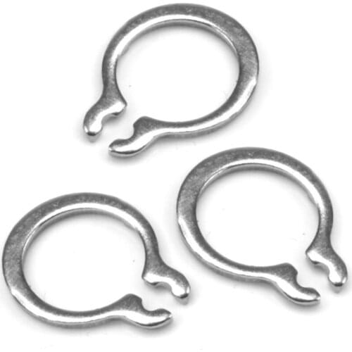 200PCS M3 M4 M5 M6 M8 Gourd Type Washer 304 Stainless Steel C-type Elastic Ring External Circlip Snap Retaining GB894