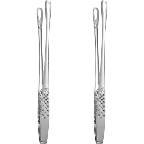 2021 Stainless Steel Food Tongs Kitchen Utensils Buffet Cooking Tool Anti Heat Bread Clip Pastry Clamp Barbecue Kitchen Tongs