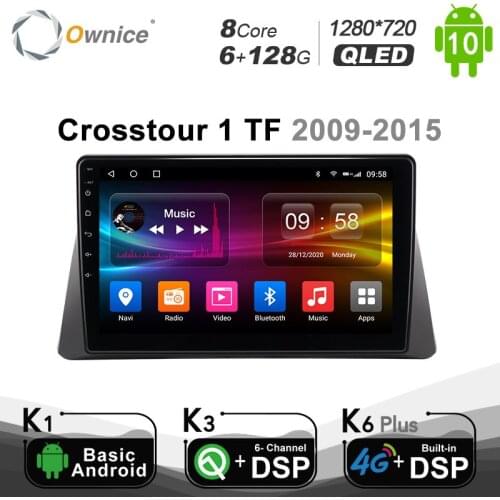 6G+128G Android 10.0 Ownice Autoradio 2 Din for Honda Crosstour 1 TF 2009 - 2015 Car Radio Auto GPS Multimedia SPDIF 1280*720