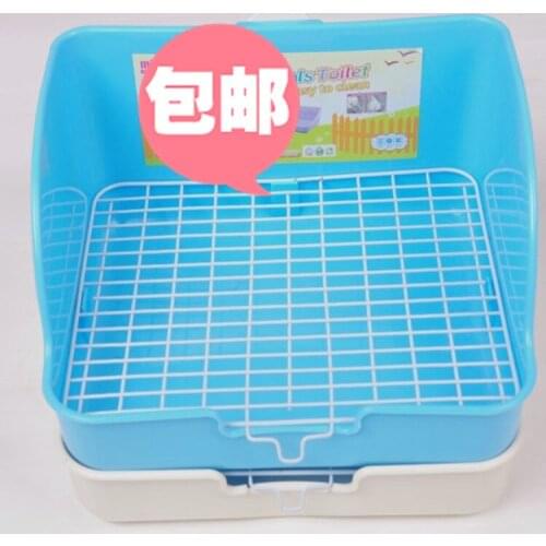 Free shipping Small pet rabbit Guinea pig big square toilet Convenient health easy to clean