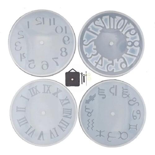 DIY Watch Clock Silicone Mold Resin Moulds Constellation Zodiac Disc Crystal Epoxy Mold Fondant Tools Cake Decorating Tools