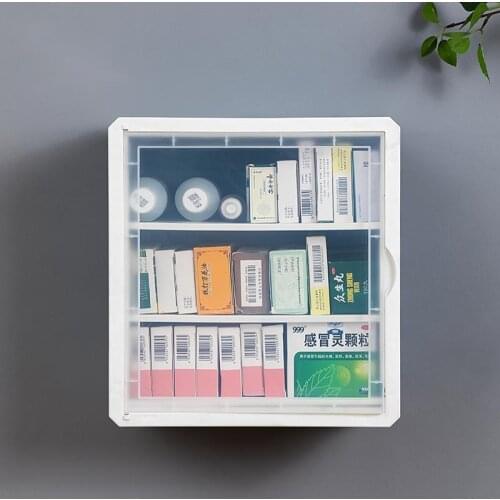 Home First Aid Kit Multi-layer Medical Storage Box Wall Hanging Drug Organizer High Capacity Family Medicine Store Bins Pill Kit